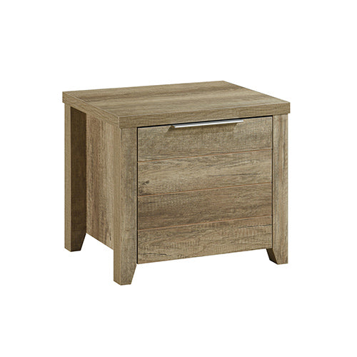 Bedside Table 2 drawers Storage Table Night Stand MDF in Oak - Cosy Abode