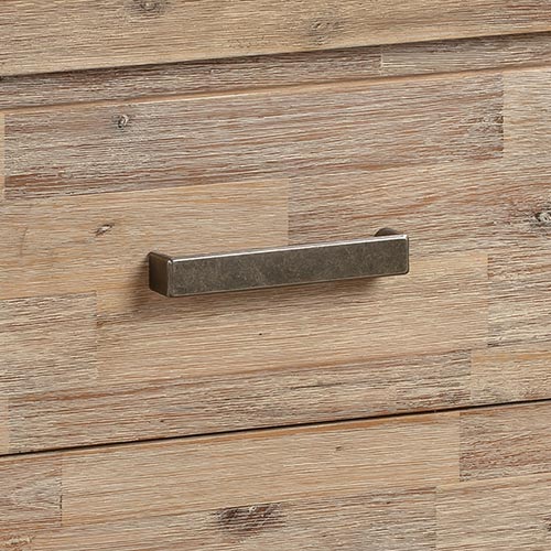 Bedside Table 2 drawers Night Stand in Solid Acacia Wood Oak Colour - Cosy Abode