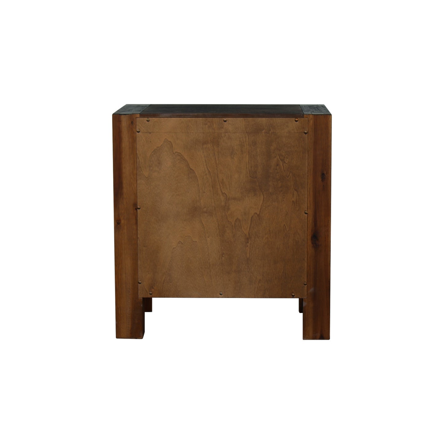 Bedside Table 2 drawers Night Stand Solid Wood Acacia Storage in Chocolate Colour - Cosy Abode