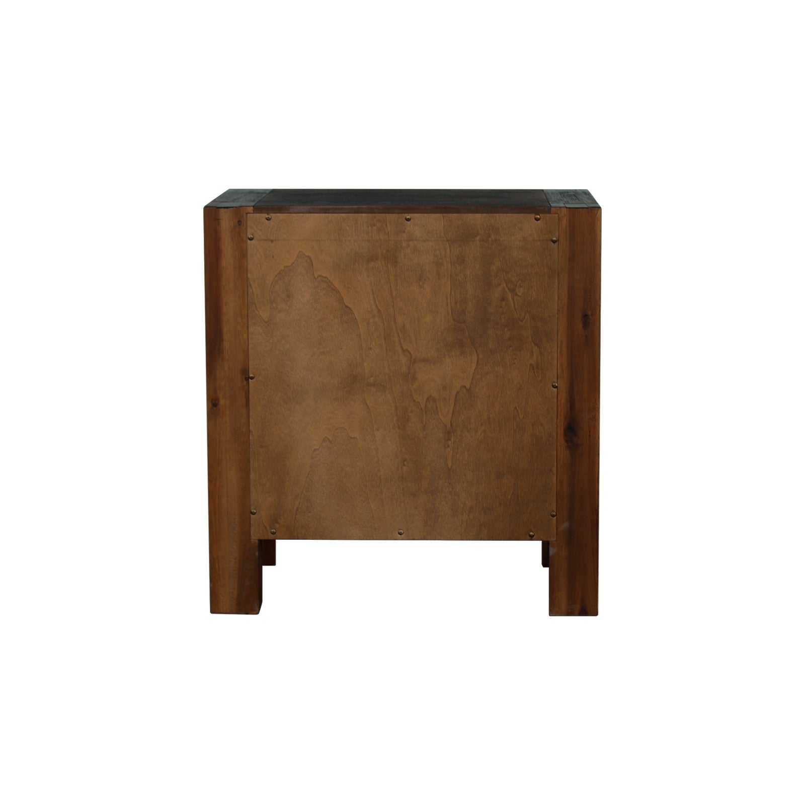 Bedside Table 2 drawers Night Stand Solid Wood Acacia Storage in Chocolate Colour - Cosy Abode