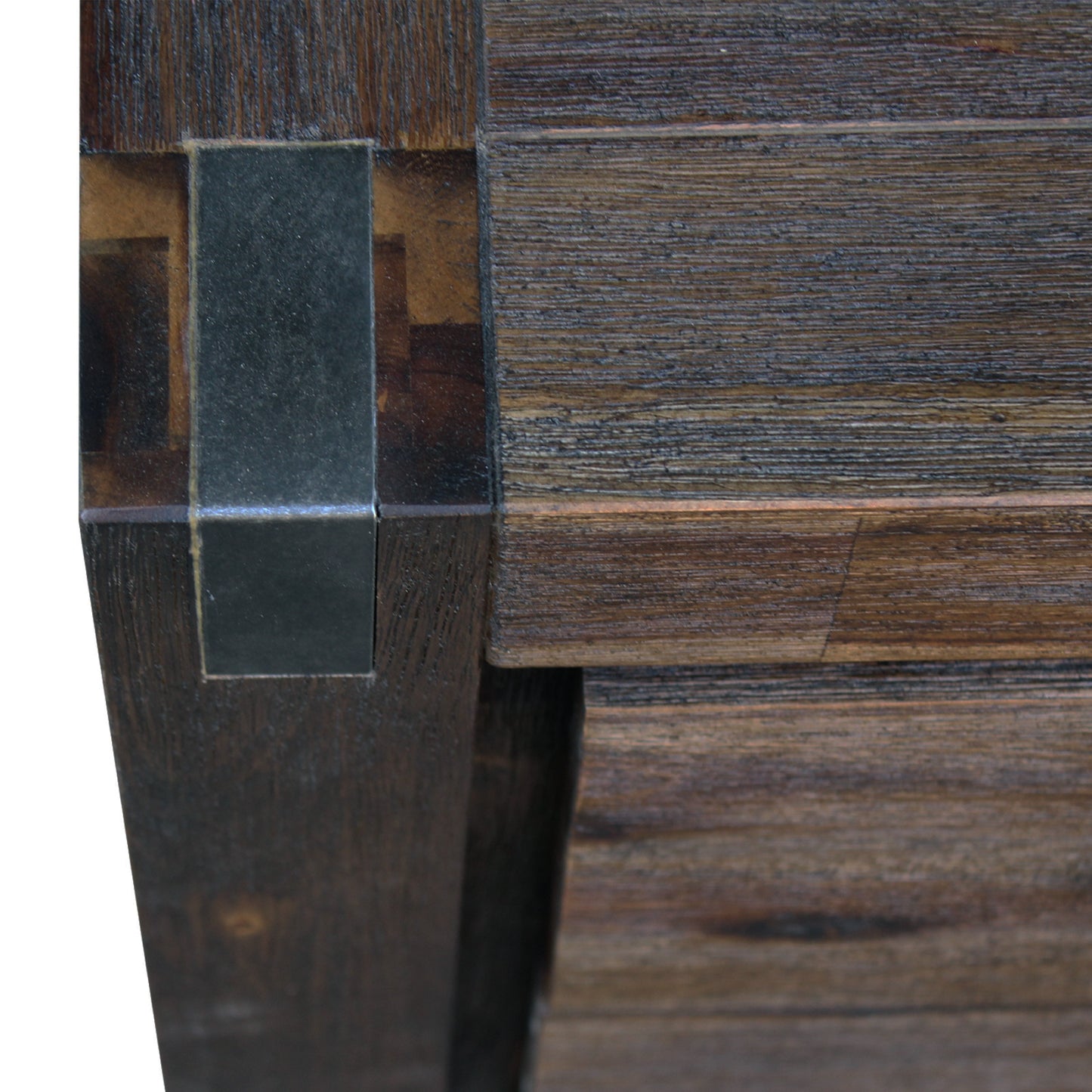 Bedside Table 2 drawers Night Stand Solid Wood Acacia Storage in Chocolate Colour - Cosy Abode