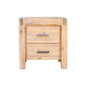 Bedside Table 2 drawers Night Stand Solid Wood Acacia Oak Colour - Cosy Abode