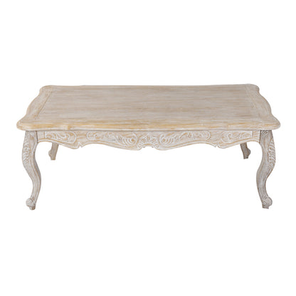Coffee Table Oak Wood Plywood Veneer White Washed Finish - Cosy Abode