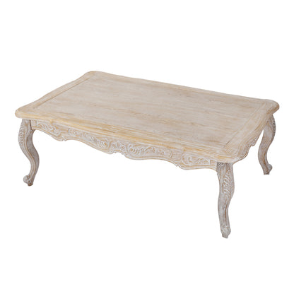 Coffee Table Oak Wood Plywood Veneer White Washed Finish - Cosy Abode