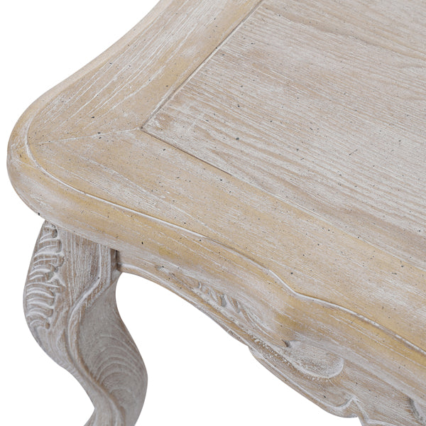 Coffee Table Oak Wood Plywood Veneer White Washed Finish - Cosy Abode