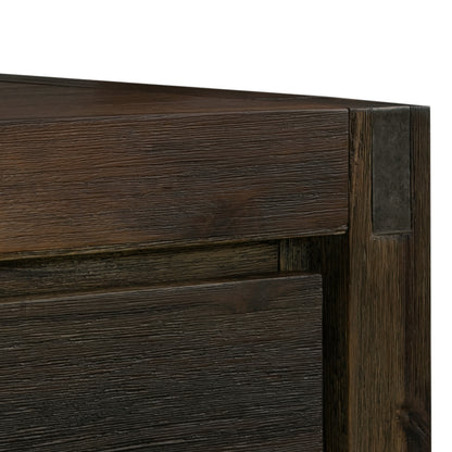 Coffee Table Solid Acacia Wood & Veneer 1 Drawers Storage Chocolate Colour - Cosy Abode