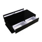 Stylish Coffee Table High Gloss Finish in Shiny Black Colour with 4 Drawers Storage - Cosy Abode