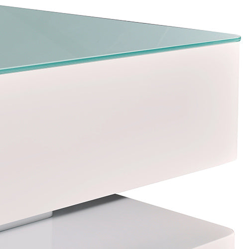 Stylish Coffee Table High Gloss Finish Shiny White Colour with 4 Drawers Storage - Cosy Abode
