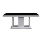 Dining Table in Rectangular Shape High Glossy MDF Wooden Base Combination of Black & White Colour - Cosy Abode
