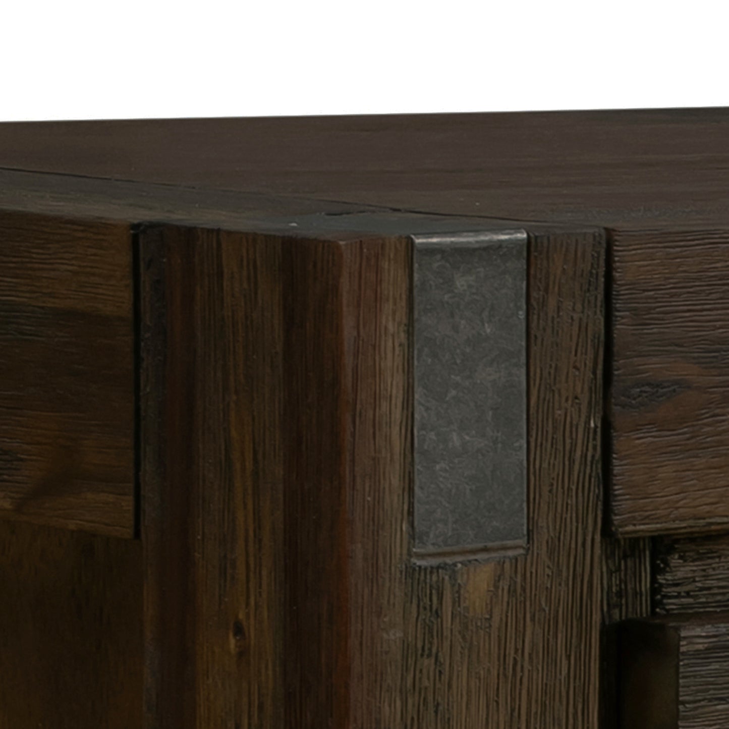 Hall Table 2 Storage Drawers Solid Acacia Wooden Frame Hallway in Chocolate Color - Cosy Abode