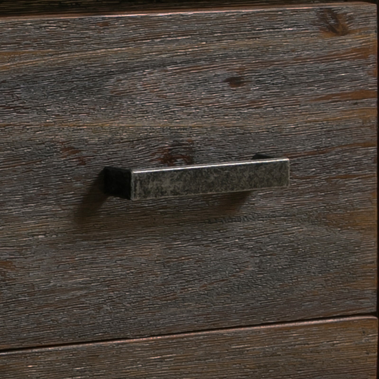 Hall Table 2 Storage Drawers Solid Acacia Wooden Frame Hallway in Chocolate Color - Cosy Abode