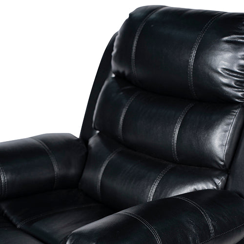 Chelsea 2R Seater Finest Leatherette Recliner Feature Console LED Light Ultra Cushioned - Cosy Abode