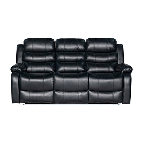 Chelsea 3R Seater Finest Leatherette Recliner Feature Console LED Light Ultra Cushioned - Cosy Abode