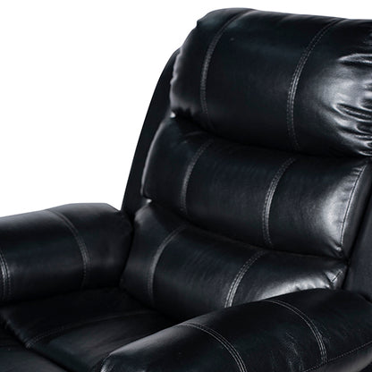 Chelsea 3R Seater Finest Leatherette Recliner Feature Console LED Light Ultra Cushioned - Cosy Abode