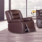 Single Seater Recliner Sofa Chair In Faux Leather Lounge Couch Armchair in Brown - Cosy Abode