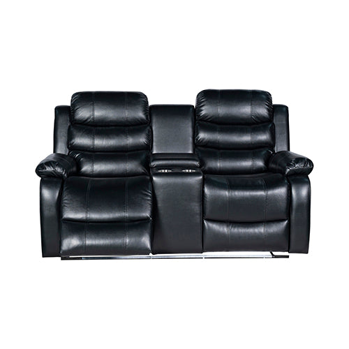 Chelsea 3R+1R+1R Seater Finest Leatherette Recliner Feature Console LED Light Ultra Cushioned - Cosy Abode
