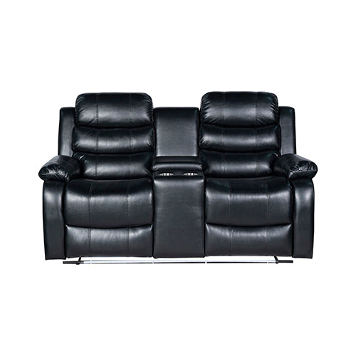 Chelsea 3R+1R+1R Seater Finest Leatherette Recliner Feature Console LED Light Ultra Cushioned - Cosy Abode