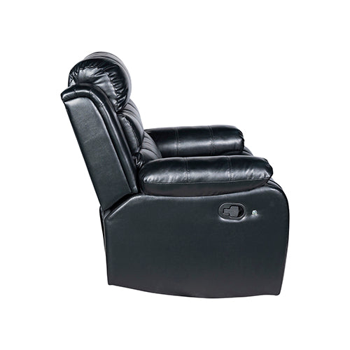 Chelsea 3R+1R+1R Seater Finest Leatherette Recliner Feature Console LED Light Ultra Cushioned - Cosy Abode