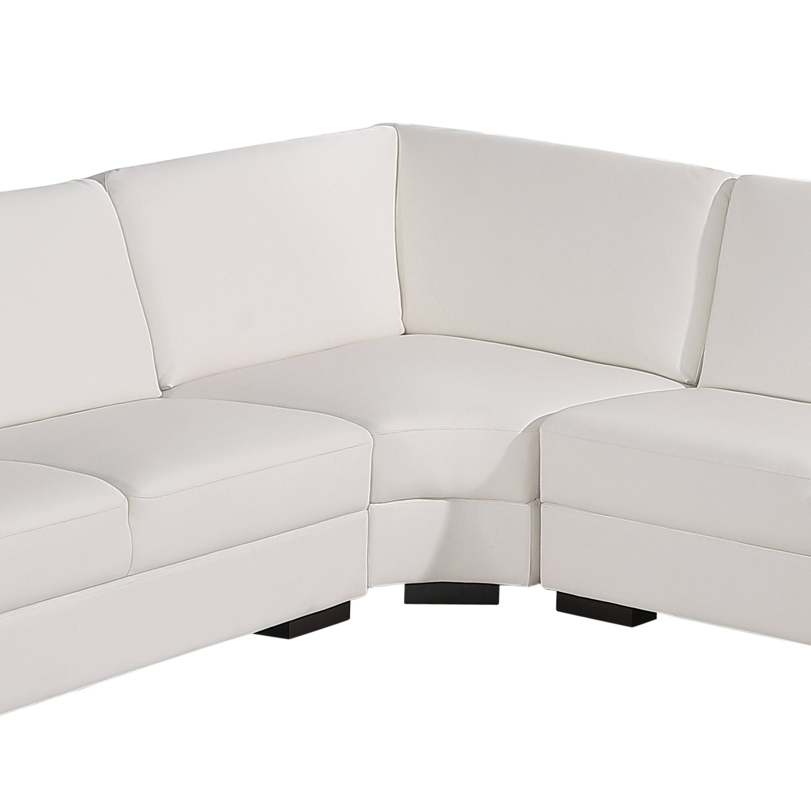 Lounge Set Luxurious 6 Seater Bonded Leather Corner Sofa Living Room Couch in White with Chaise - Cosy Abode