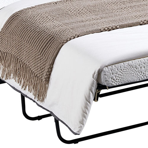 Harper Multifunctional 3 Seater Sofa Bed Fabric Upholstery Wooden Structure - Cosy Abode