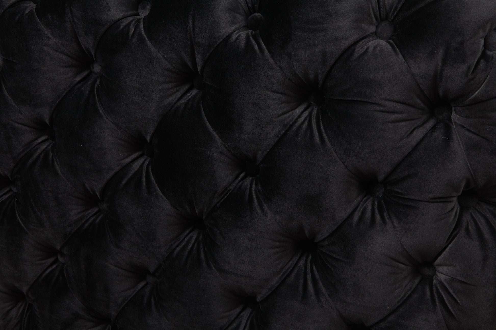 Single Seater Black Sofa Classic Armchair Button Tufted in Velvet Fabric with Metal Legs - Cosy Abode