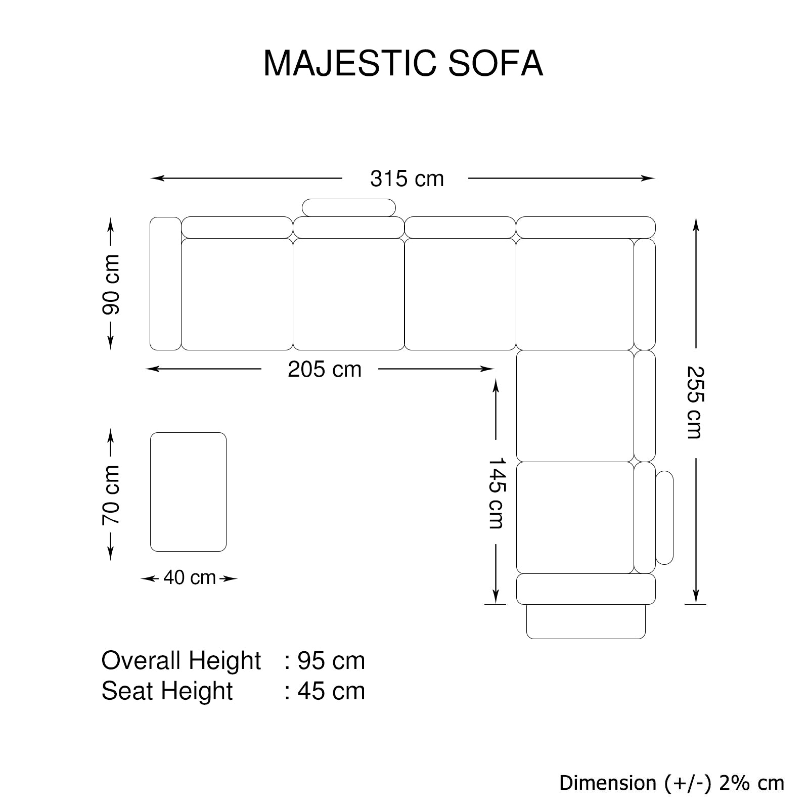 Lounge Set Luxurious 6 Seater Faux Leather Corner Sofa Living Room Couch in Black with 2x Ottomans - Cosy Abode