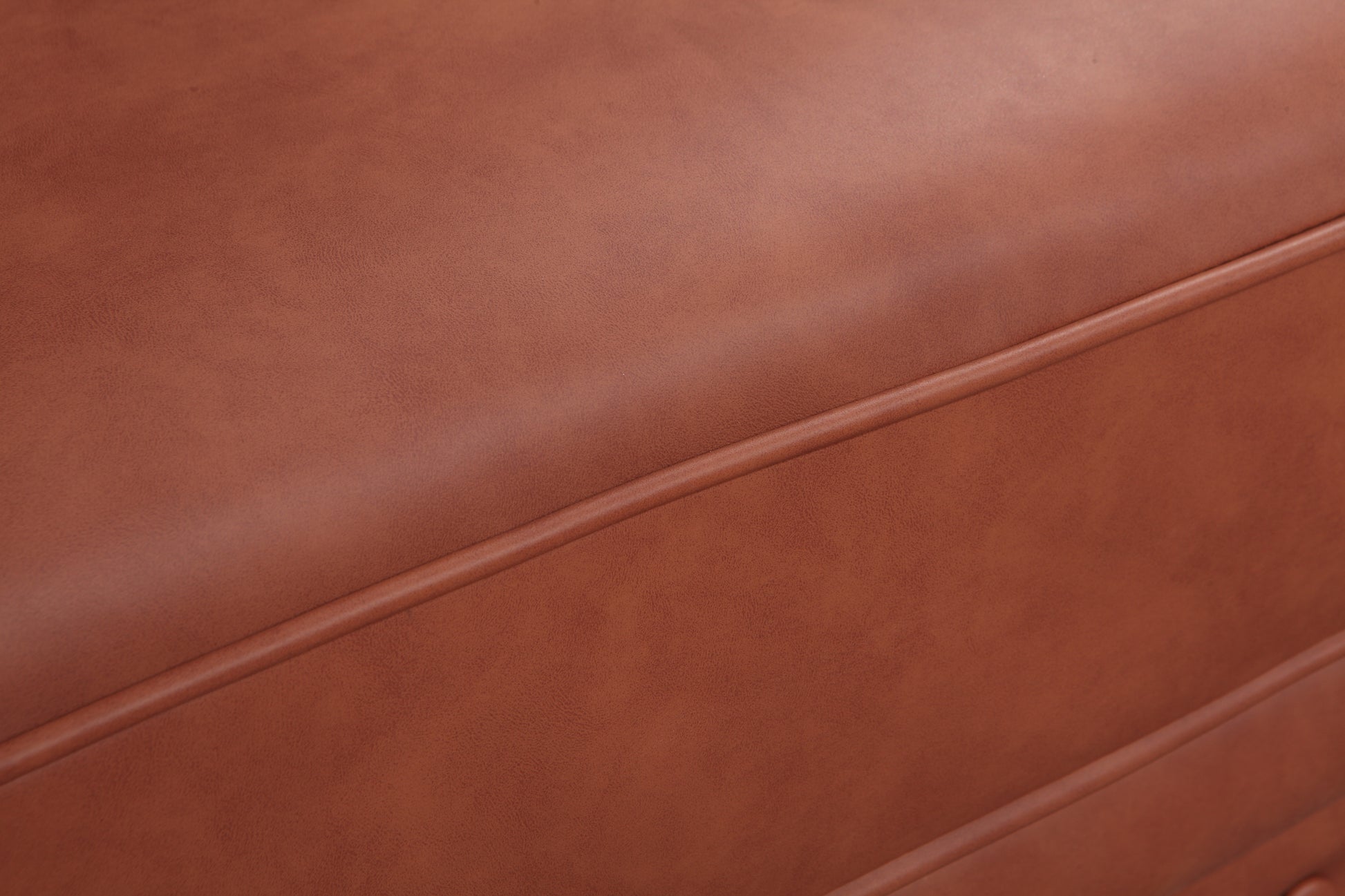 Single Seater Brown Sofa Armchair for Lounge Chesterfireld Style Button Tufted in Faux Leather - Cosy Abode
