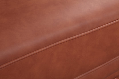 Single Seater Brown Sofa Armchair for Lounge Chesterfireld Style Button Tufted in Faux Leather - Cosy Abode