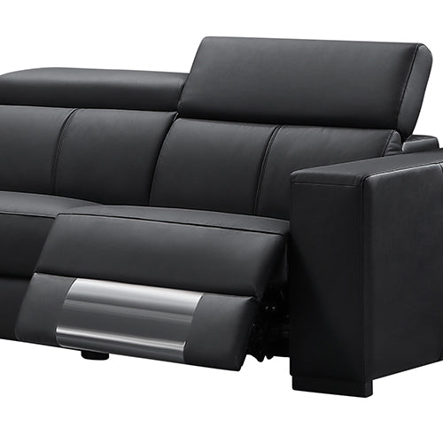 Washington Genuine Leather 6 Seater Corner Sofa With 2 Electric Recliners And Reversible Console - Cosy Abode