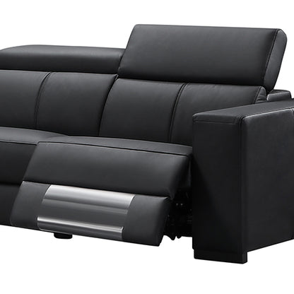Washington Genuine Leather 6 Seater Corner Sofa With 2 Electric Recliners And Reversible Console - Cosy Abode
