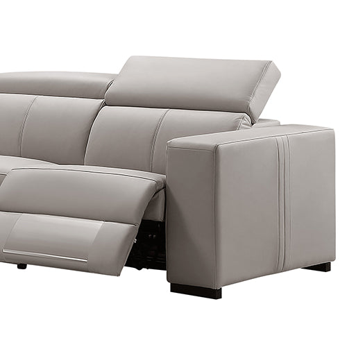 Washington Genuine Leather 6 Seater Corner Sofa With 2 Electric Recliners And Reversible Console - Cosy Abode