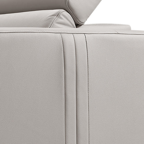 Washington Genuine Leather 6 Seater Corner Sofa With 2 Electric Recliners And Reversible Console - Cosy Abode