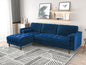 Velvet Upholstery 2 Seater Tufted Sofa Blue Color Lounge Set for Living Room Couch with Chaise - Cosy Abode