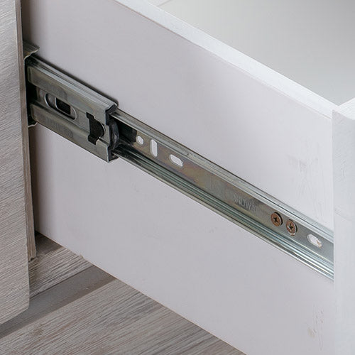 Tallboy with 5 Storage Drawers in Cloud White Ash Color with Solid Acacia Wooden Frame - Cosy Abode