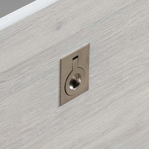 Tallboy with 5 Storage Drawers in Cloud White Ash Color with Solid Acacia Wooden Frame - Cosy Abode