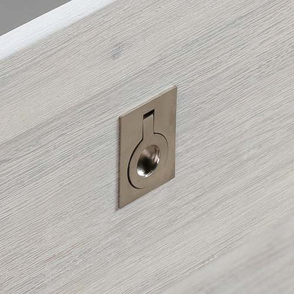 Tallboy with 5 Storage Drawers in Cloud White Ash Color with Solid Acacia Wooden Frame - Cosy Abode