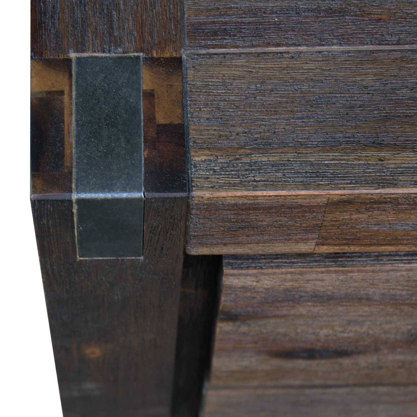 Tallboy with 4 Storage Drawers Solid Wooden Assembled in Chocolate Colour - Cosy Abode