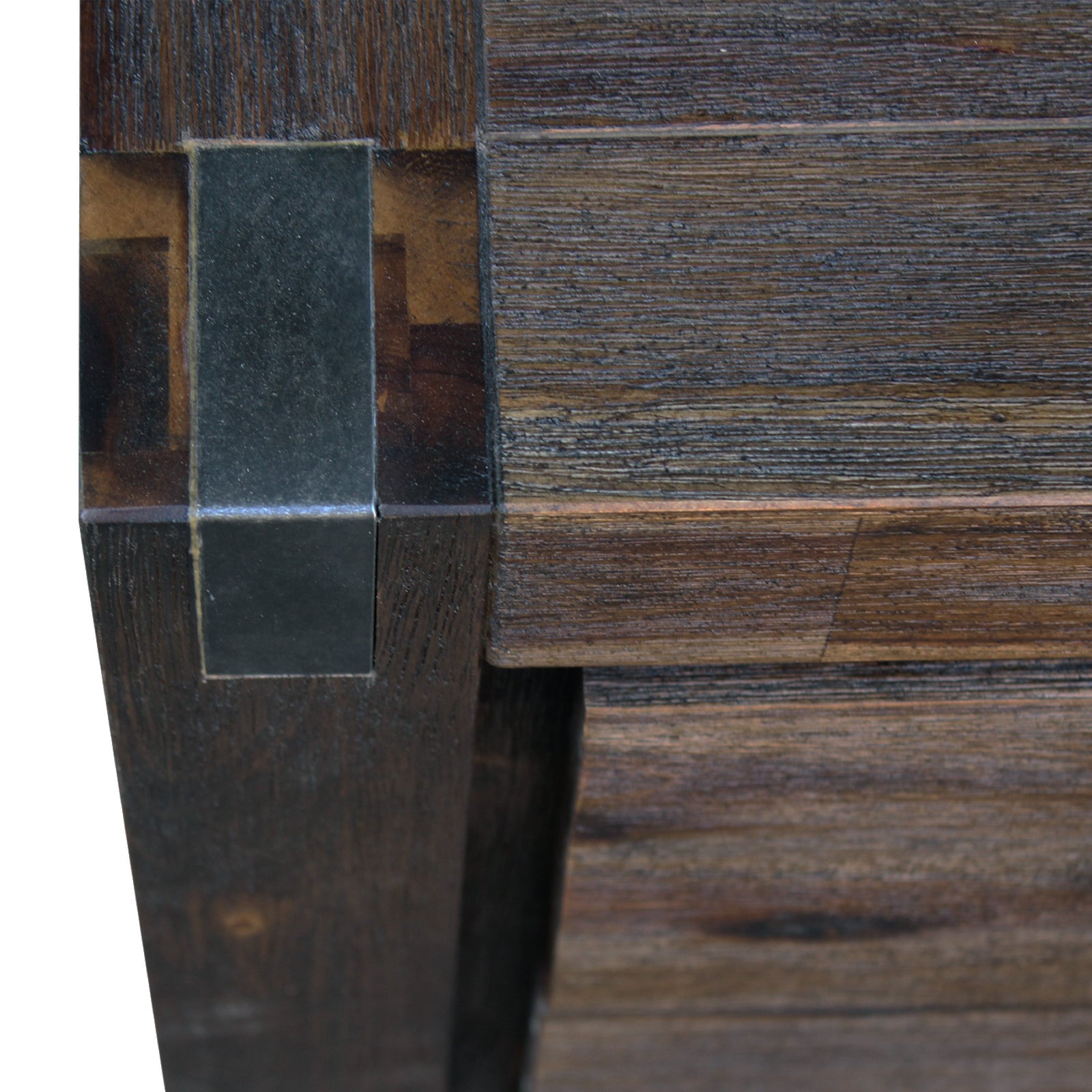 Tallboy with 4 Storage Drawers Solid Wooden Assembled in Chocolate Colour - Cosy Abode