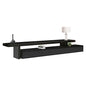 TV Cabinet with 3 Storage Drawers Extendable With Glossy MDF Entertainment Unit in Black Color - Cosy Abode