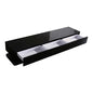 TV Cabinet with 3 Storage Drawers With High Glossy Assembled Entertainment Unit in Black colour - Cosy Abode