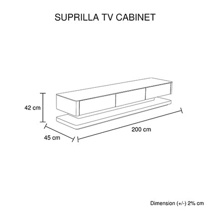 TV Cabinet with 3 Storage Drawers With High Glossy Assembled Entertainment Unit in Black colour - Cosy Abode