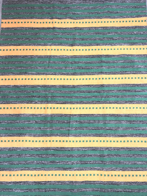 Green/yellow cotton rug 150x200 cm - Cosy Abode