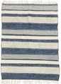 Striped blue/white rug120x180 CM - Cosy Abode
