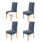 Home Innovations Set of 4 Easy Fit Stretch Dining Chair Covers Knitted - Dark Blue - Cosy Abode
