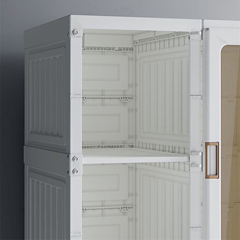 Kylin Cubes Storage Folding Cabinet Wardrobe With 12 Grids & 8 Doors & 2 Hangers - Cosy Abode