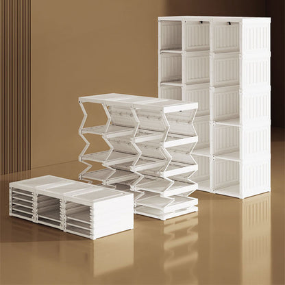 Kylin Cubes Storage Folding Cabinet Wardrobe With 8 Grids & 4 Doors & 1 Hanger - Cosy Abode