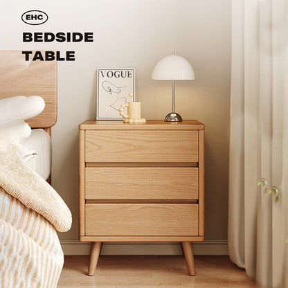 Bedside Tables 3 Drawers Side Table Nightstand Bedroom Storage Cabinet Wood - Cosy Abode