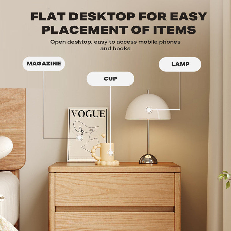Bedside Tables 3 Drawers Side Table Nightstand Bedroom Storage Cabinet Wood - Cosy Abode