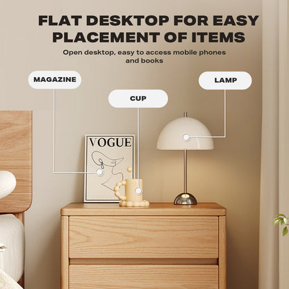 Bedside Tables 3 Drawers Side Table Nightstand Bedroom Storage Cabinet Wood - Cosy Abode