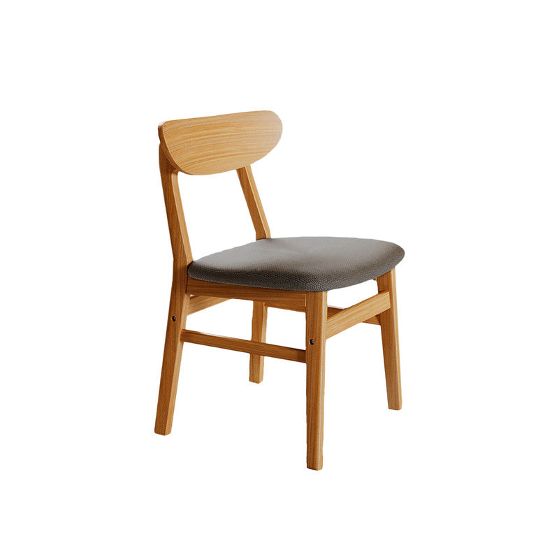 Dining Chairs Kitchen Chair Natural Wood Linen Fabric Cafe Lounge Chairs - Cosy Abode